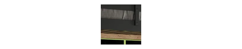 Streamdale Furniture Full Size Wood Loft Bed with Desk, Wardrobe, Storage & Rgb Lights