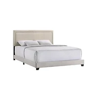 Intercon Zion King Uph Bed in Zion Fog Fabric