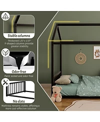 Streamdale Furniture Metal Montessori Design, Safety Rails, Low-to-Ground Frame Bed