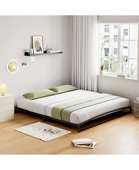 gaomon California King 6 Inch Metal Platform Bed Frame Heavy Duty Slats Underbed Storage Noise-Free Non-Slip