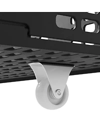 gaomon King 4 Storage Drawers, Adjustable Headboard, Wooden Slats, Black Linen Upholstered Platform Bed Frame