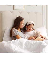 gaomon Twin Size Bed Frame with Storage Drawer Boucle Upholstered Platform Bed Headboard