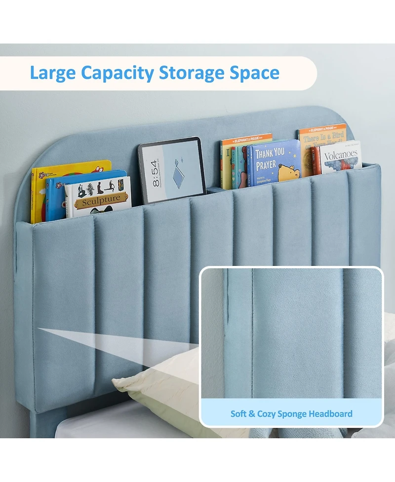 gaomon Twin Size Bed Frame Space Saving, for Living Room, Guest Room