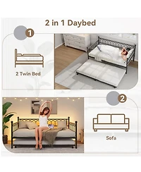Gaomon Twin Daybed with Trundle