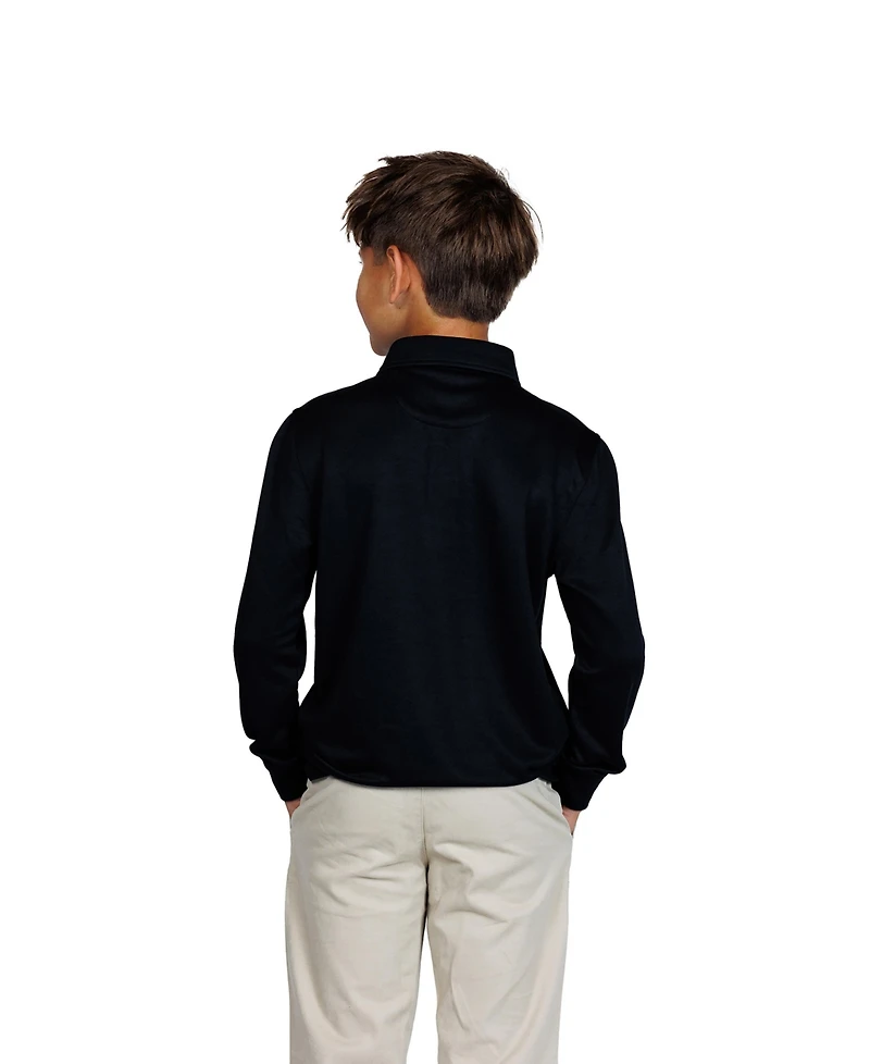 Tailorbyrd Boys Solid Modal Long Sleeve Polo Shirts
