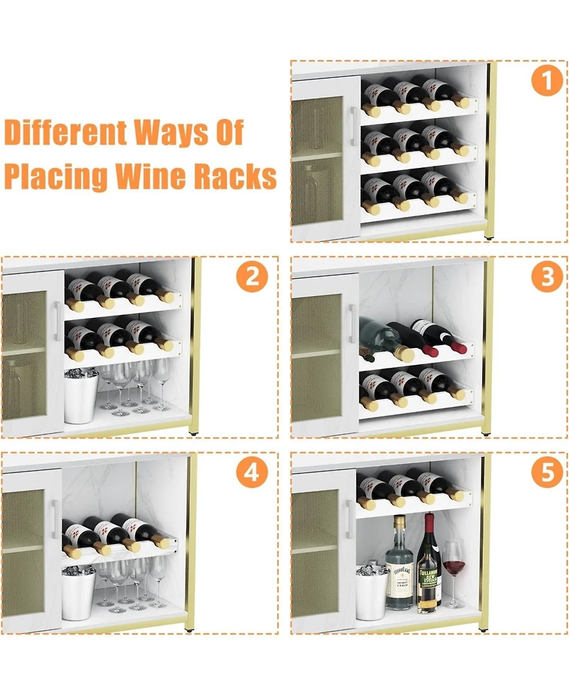 gaomon 3-Drawer Compact Mobile Filing Cabinet with Stylish Fabric, Storage Solution with Legs & Wheels, Bedroom, Gold