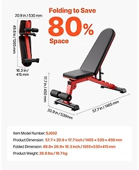 Mecale Weight Bench, 1200 lb Heavy-Duty Adjustable Bench Press with Folding Design for Home Gym Strength Training