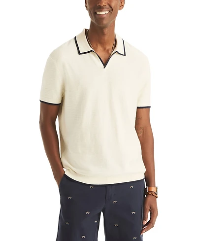 Nautica Men's Textured Short-Sleeve Polo Shirt