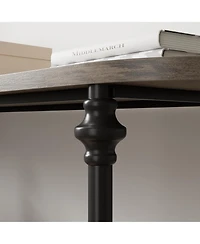 gaomon 43.3" Brown Entryway Console Table with Two-Tier Storage, Sturdy Sofa Table, Narrow Hallway