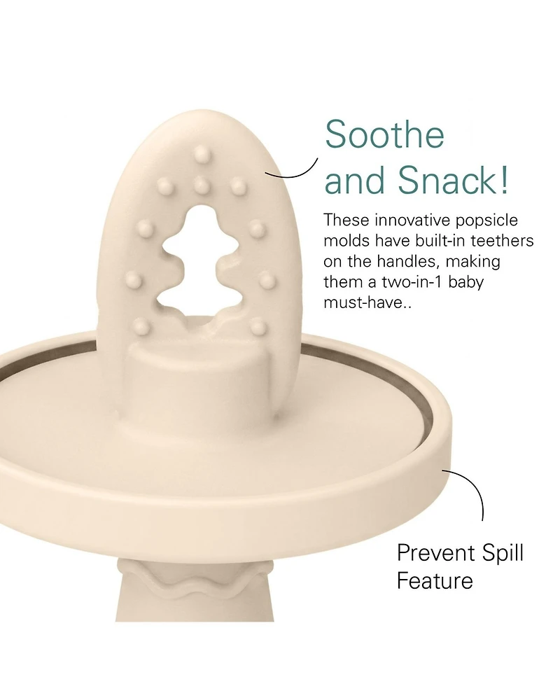 Sperric Baby Popsicle Mold – Silicone Teething Ice Pop Molds for Infants & Toddlers, 6-Cavity, Bpa-Free, Dishwasher Safe