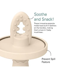 Sperric Baby Popsicle Mold – Silicone Teething Ice Pop Molds for Infants & Toddlers, 6-Cavity, Bpa-Free, Dishwasher Safe