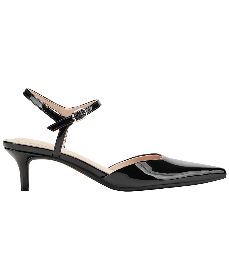 Bandolino Women's Rose Ankle Strap Kitten Heel Pumps