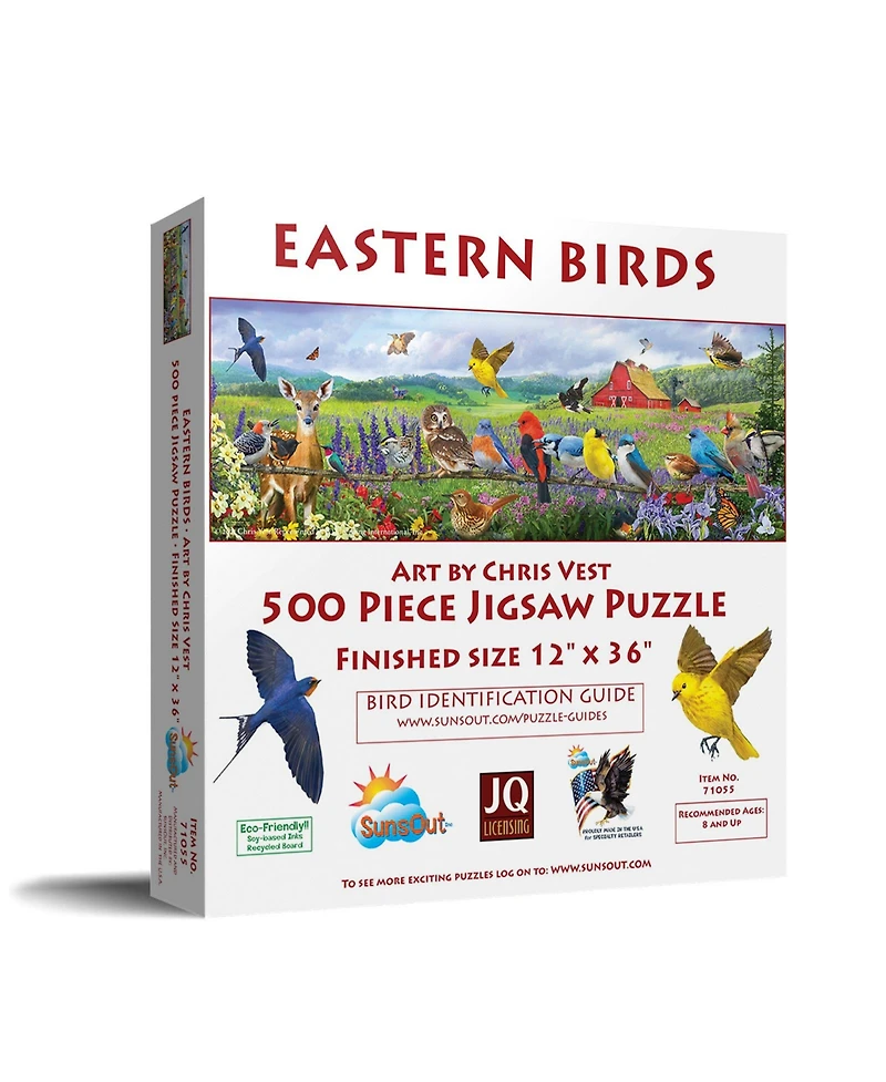 SunsOut Eastern Birds 500 piece Jigsaw Puzzle for Adults Easter