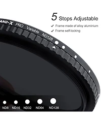 K&F Concept 62mm Nano-x Variable Fader Ndx, ND8-128