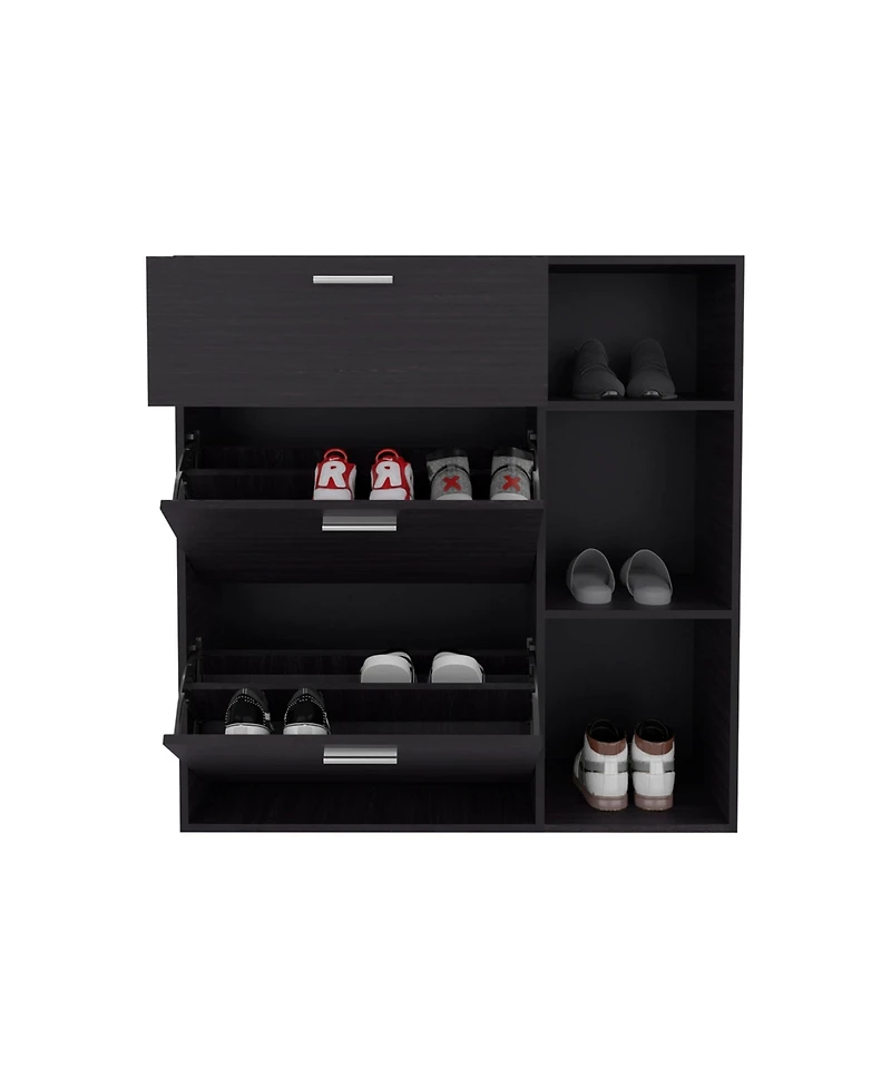 Fm Furniture Sierra Shoe Storage Cabinet, 2 Tilt-Out Drawers