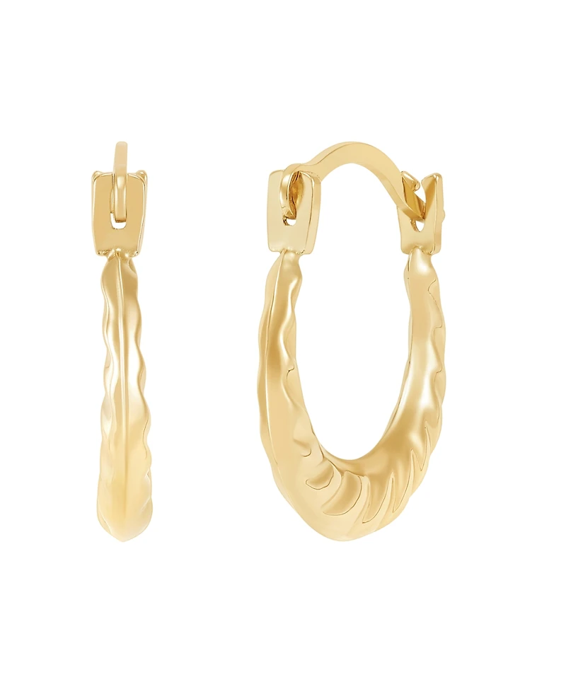 Macy's Hinged Catch Hoop Earrings in 14k Yellow Gold