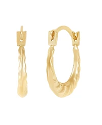 Macy's Hinged Catch Hoop Earrings in 14k Yellow Gold