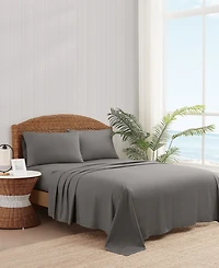 Oceanfront Resort Embroidered Percale 200-Thread Count -Pc. Sheet Set
