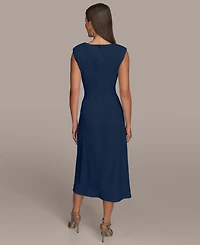 Donna Karan New York Women's Side-Ruched Midi Dress