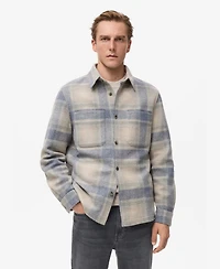 Mango Men's Check Flannel Overshirt
