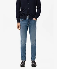 Mango Men's Jan Slim-Fit Faded Medium-Wash Jeans