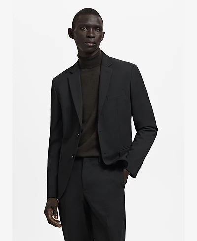 Mango Men's Stretch Fabric Super Slim-Fit Suit Jacket
