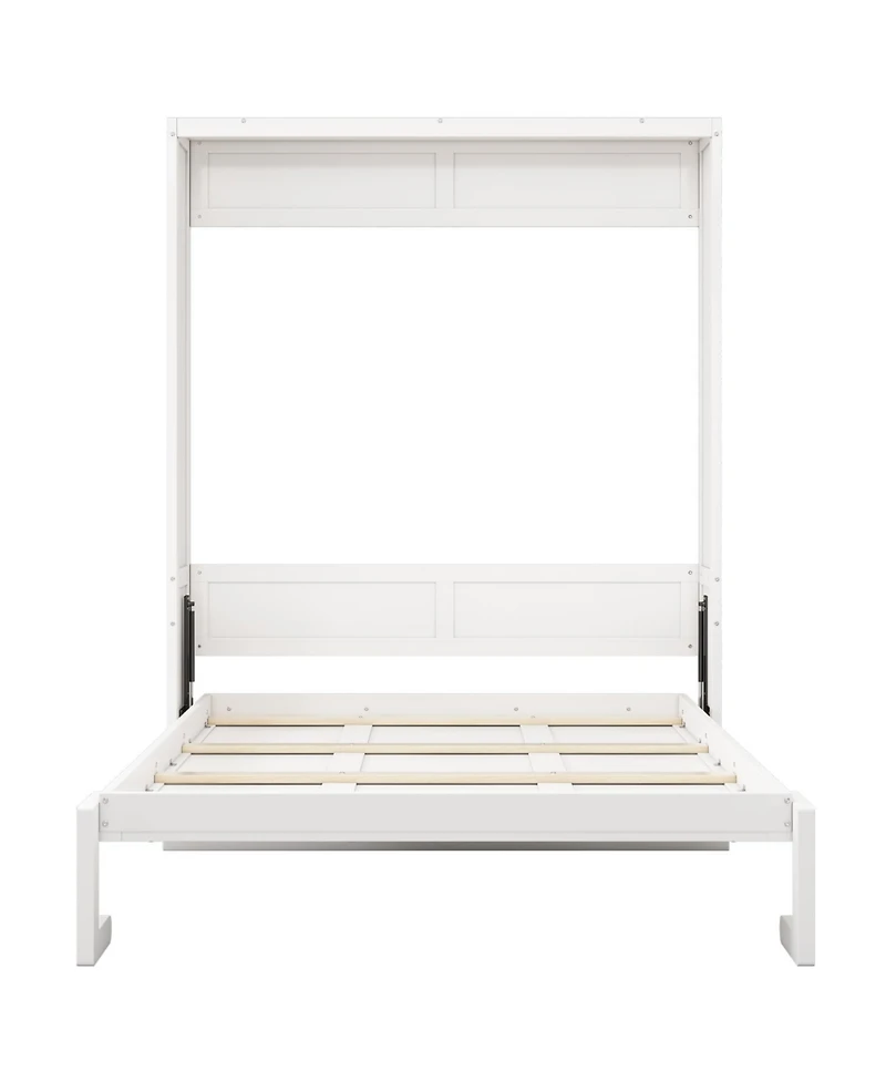 Streamdale Furniture Streamdale Queen Size Murphy Bed, 68-inch Cabinet Bed Folding Wall Bed with Desk Combo Perfect for Guest Room,Study