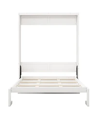 Streamdale Furniture Streamdale Queen Size Murphy Bed, 68-inch Cabinet Bed Folding Wall Bed with Desk Combo Perfect for Guest Room,Study