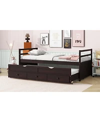 Streamdale Furniture Streamdale Twin Bed with Headboard, Trundle, and Storage Drawers