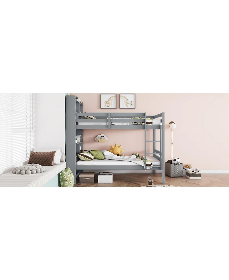 Streamdale Furniture Twin size Upholstered Platform Bed with Storage and Drawers