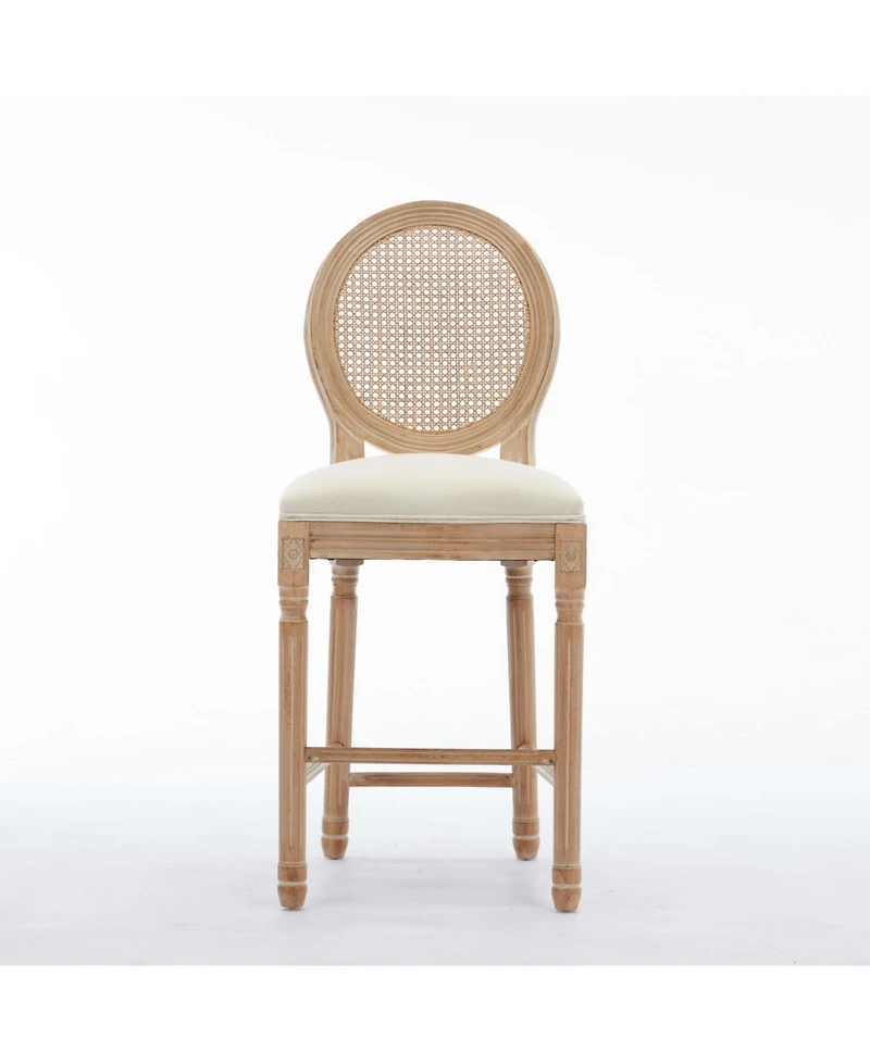 Streamdale Furniture French Country Bar Stools with Upholstered Seats (Set of 2)