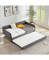 Streamdale Furniture Daybed, sofa bed metal framed with trundle