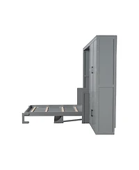 Streamdale Furniture Queen Size Murphy Bed Wall Bed with Closet.