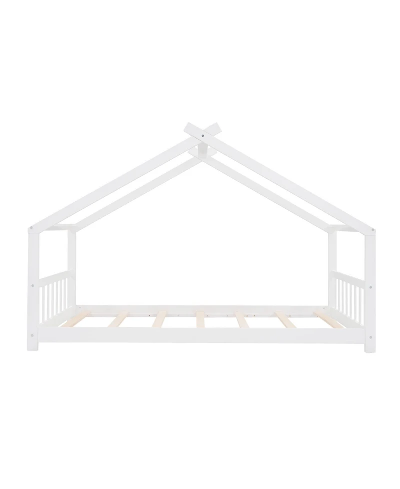 Streamdale Furniture Twin Size House Bed Wood Bed, White
