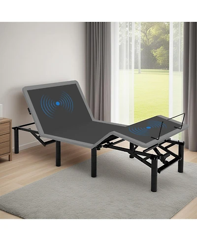 Streamdale Furniture Adjustable Bed Frame Twin Xl with Massage, Usb, Led & Remote