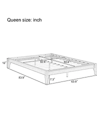 Streamdale Furniture Queen Bamboo Platform Bed Frame