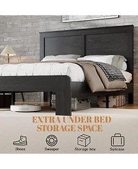 Streamdale Furniture Wood Platform Bed Frame - Noise Free