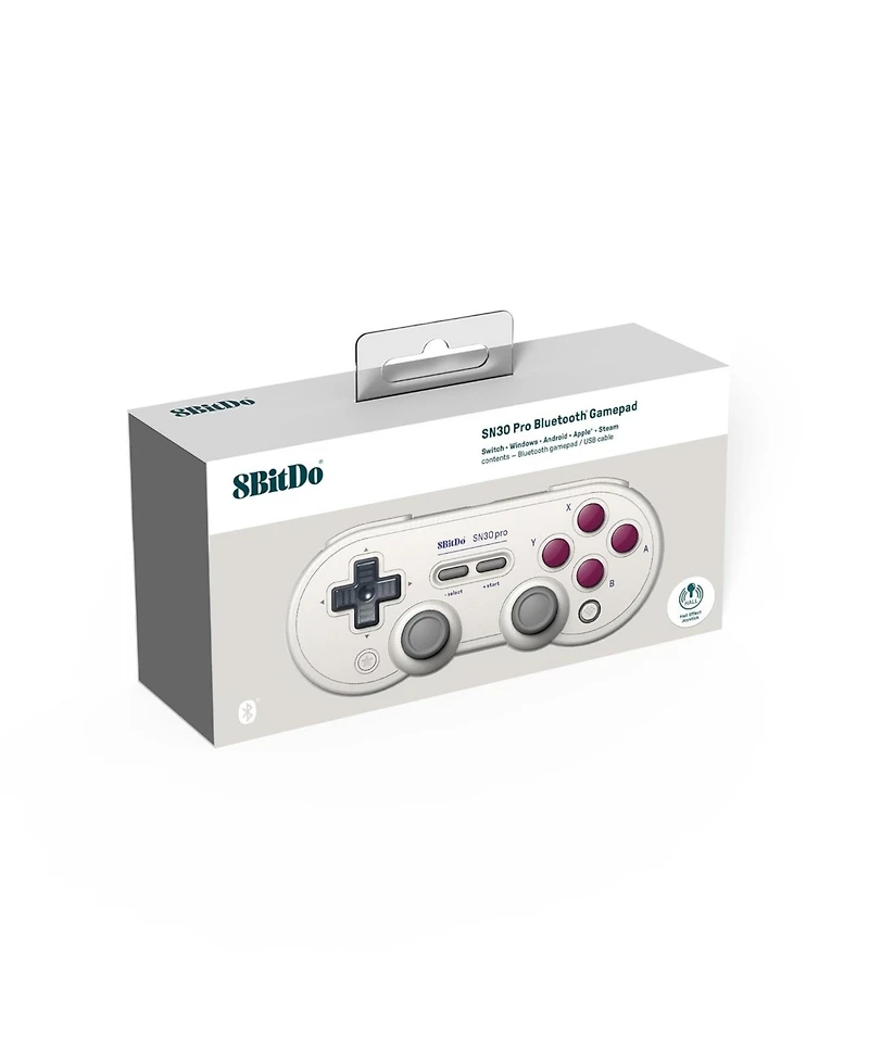 8BitDo SN30 Pro Bluetooth Controller with Hall Effect Joysticks, Rumble Vibration, and Turbo Function, Compatible with Switch/Switch 2, Pc, macOS, And