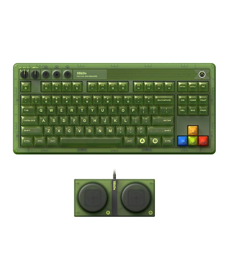 8BitDo Retro 87 Mechanical Rgb Backlit Wireless Gaming Keyboard for Windows and Android - Xbox Edition - Officially Licensed