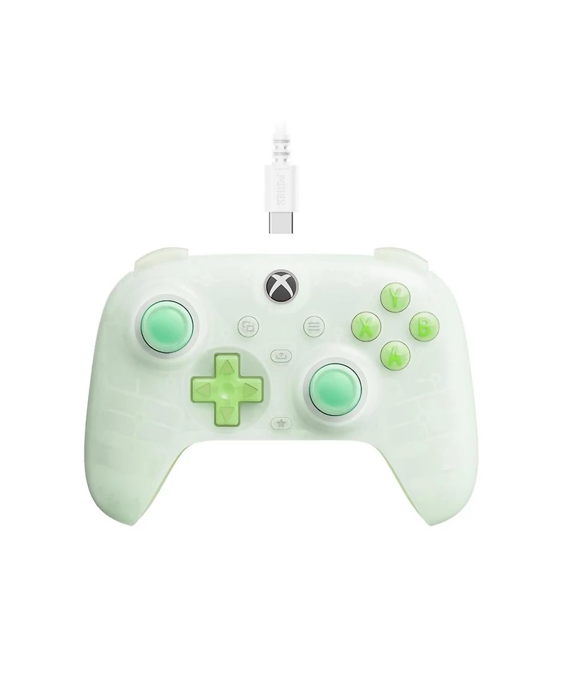 8Bitdo Ultimate Mini Wired Controller with Rgb Ring, Hall Effect Joysticks and Triggers for Xbox, Windows - Translucent