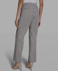 Karl Lagerfeld Paris Women's Multi-Stripe Straight Pants