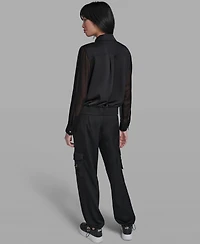 Karl Lagerfeld Paris Women's Collared Jacket