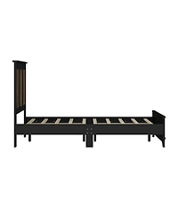 Streamdale Furniture Wooden Platform Queen Bed with Plywood Slats
