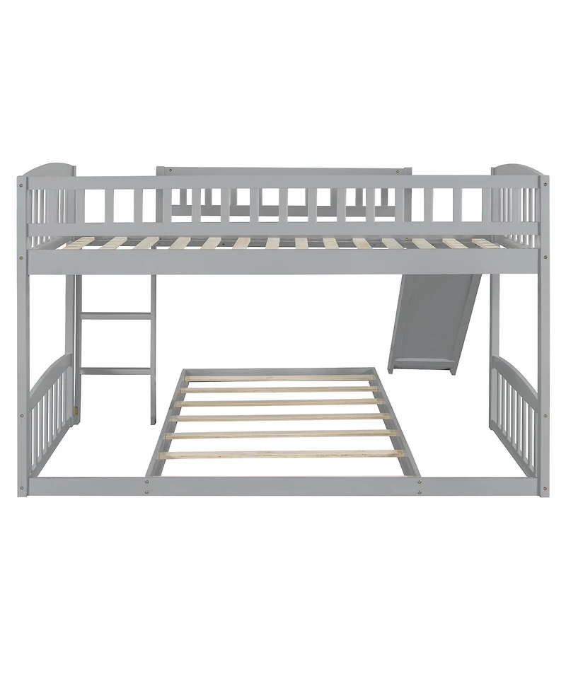 Streamdale Furniture Twin Over Bunk Bed with Slide and Ladder