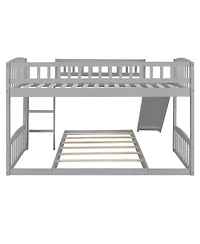 Streamdale Furniture Twin Over Bunk Bed with Slide and Ladder