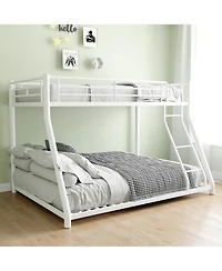 Streamdale Furniture Twin Over Full Metal Bunk Bed with Stairs & Storage