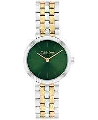 Calvin Klein Women's Forme Two Tone Stainless Steel Bracelet Watch, 26mm