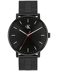 Calvin Klein Men's Real Ionic Plated Black Steel Mesh Bracelet Watch, 42mm