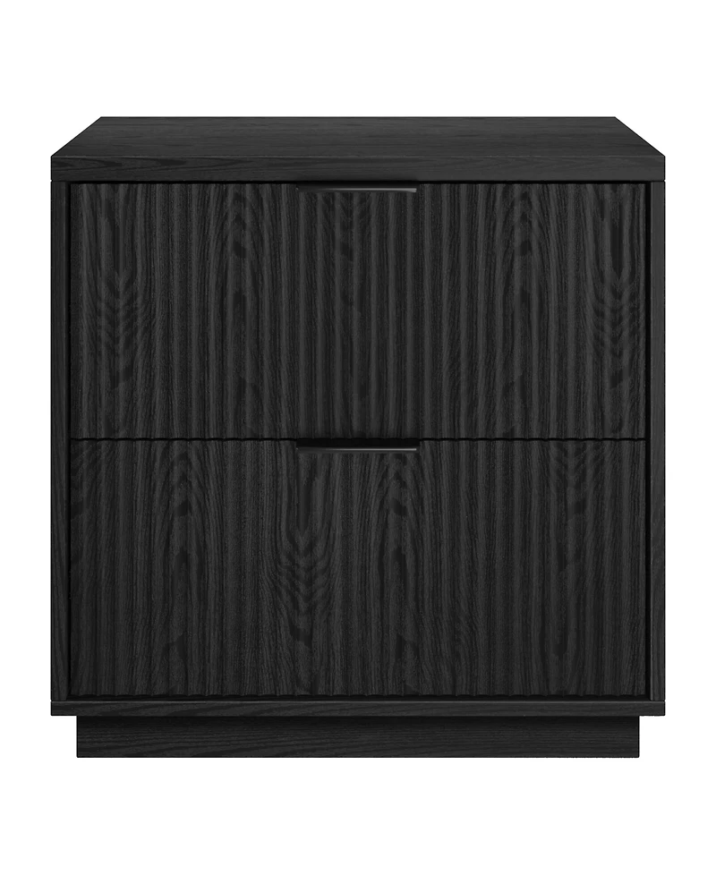 Hudson & Canal Yarden 24" Wide Rectangular Fluted Nightstand
