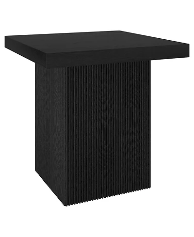 Hudson & Canal Torren 22" Wide Square Fluted Side Table